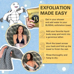Scrub Towel 1+1 FREE - Exfoliating Shower Scrubbing Towel
