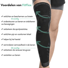 FitFlex - 360° knie- en beencompressiesteunen