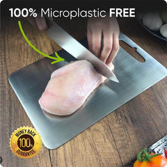 Vogue Waves™ Premium Stainless Steel Prep Board