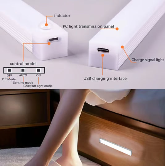 Magnetische oplaadbare LED-lampen met slimme sensor zonder stoten 