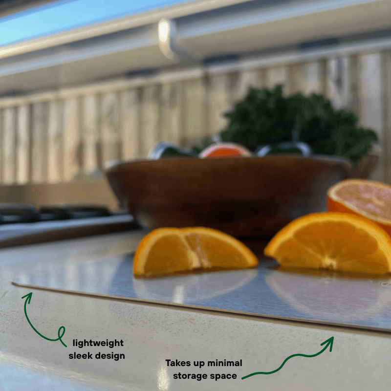 Vogue Waves™ Premium Stainless Steel Prep Board