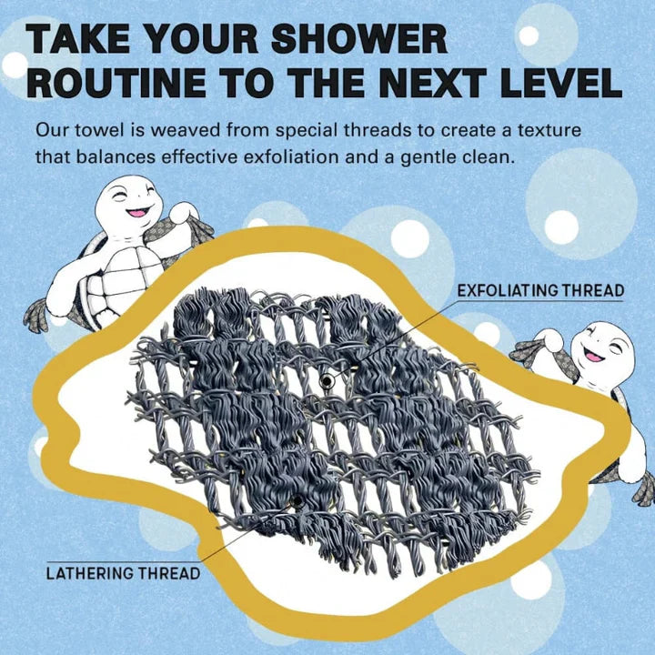 Scrub Towel 1+1 FREE - Exfoliating Shower Scrubbing Towel