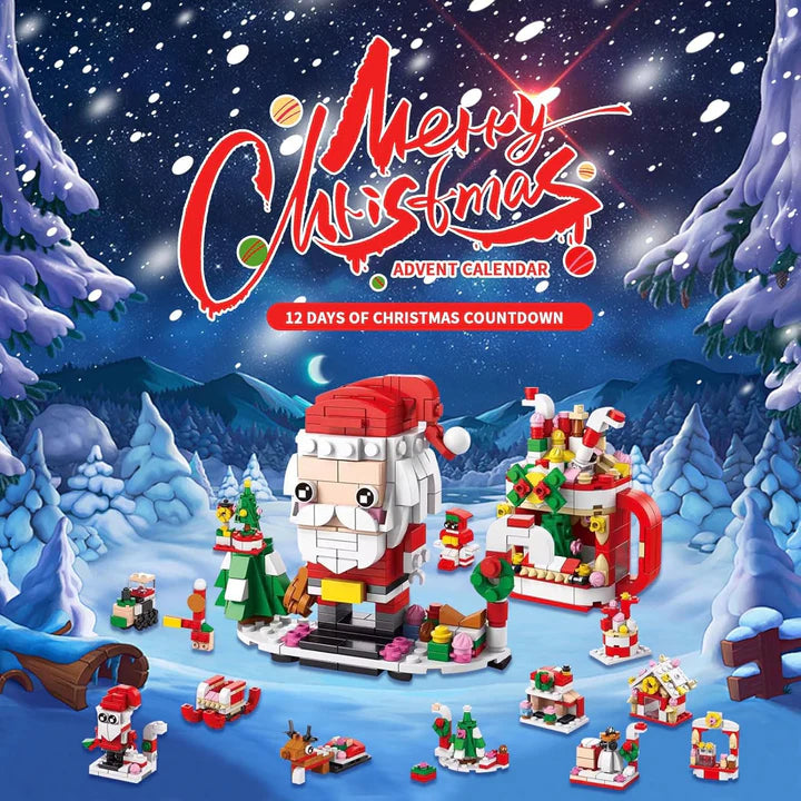 ChristmasBlocks: Kerstmis Advent Kalender Bouwen Blokken Set