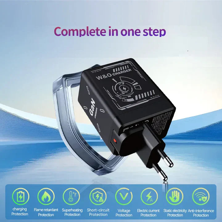 DualCharger: Snel Opladen Dubbel Intrekbare Kabel Reislader