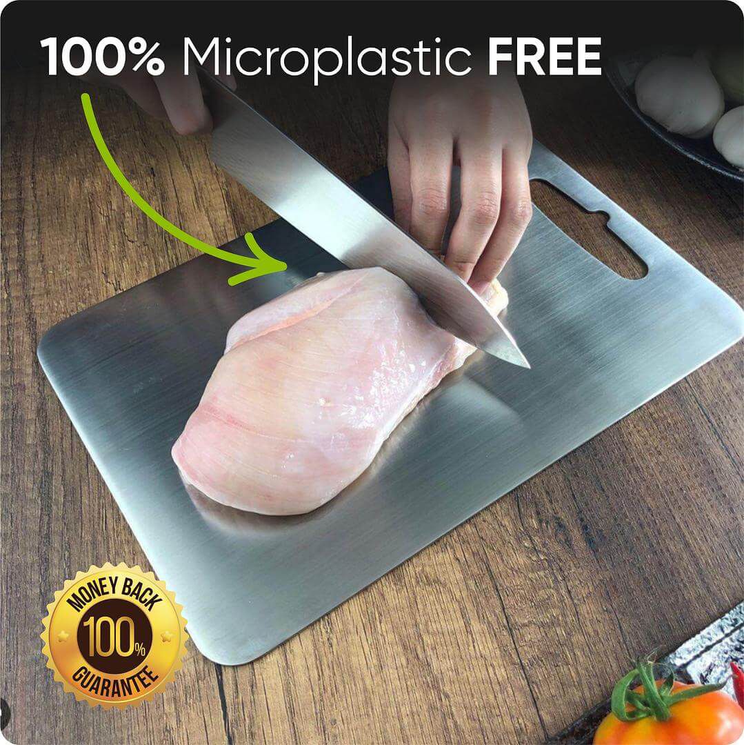 Vogue Waves™ Premium Stainless Steel Prep Board