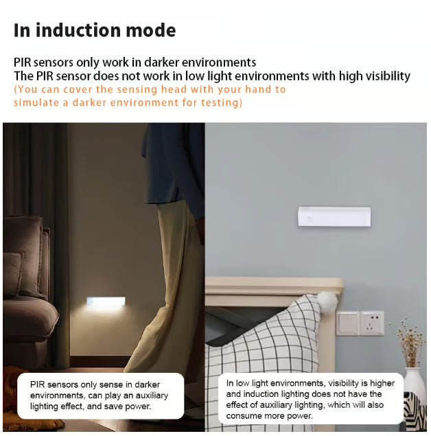 Magnetische oplaadbare LED-lampen met slimme sensor zonder stoten 