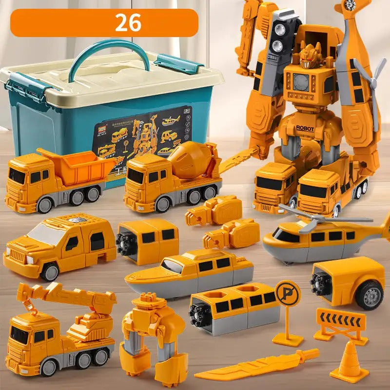 Magnetische Transformatietechniek Auto Geassembleerd Speelgoed 